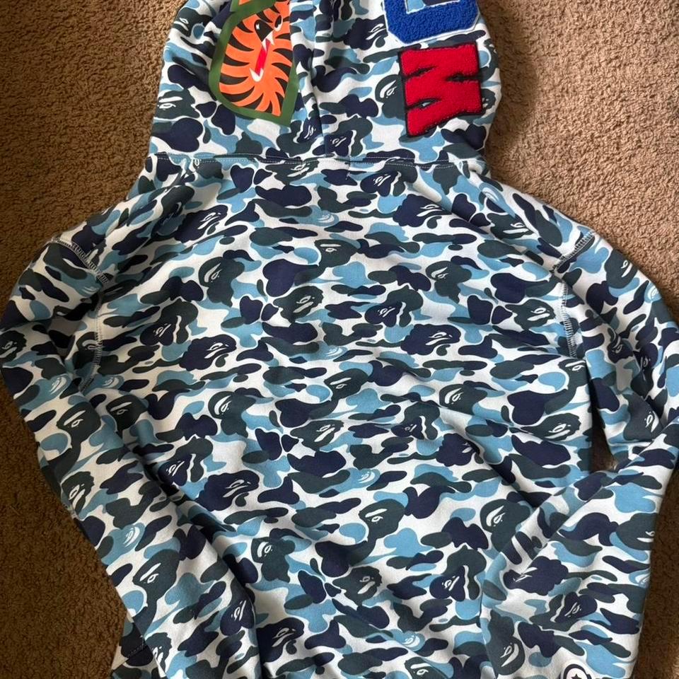 Baby Blue Camo Bape Hoodie 281c 2