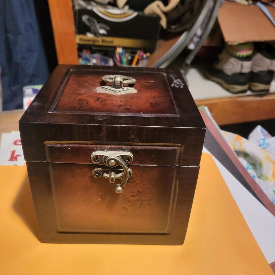 Wooden Box With Metal Clasp