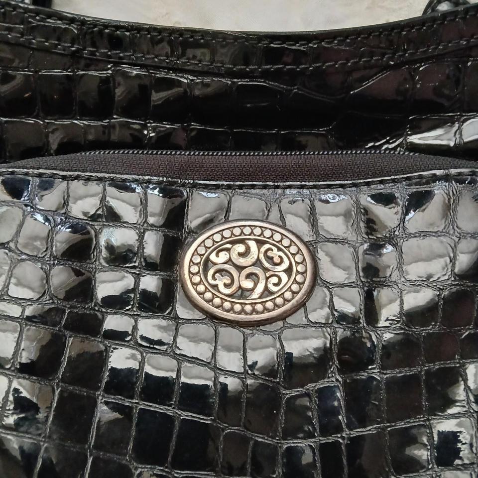 Brighton Black Patent Leather Crossbody