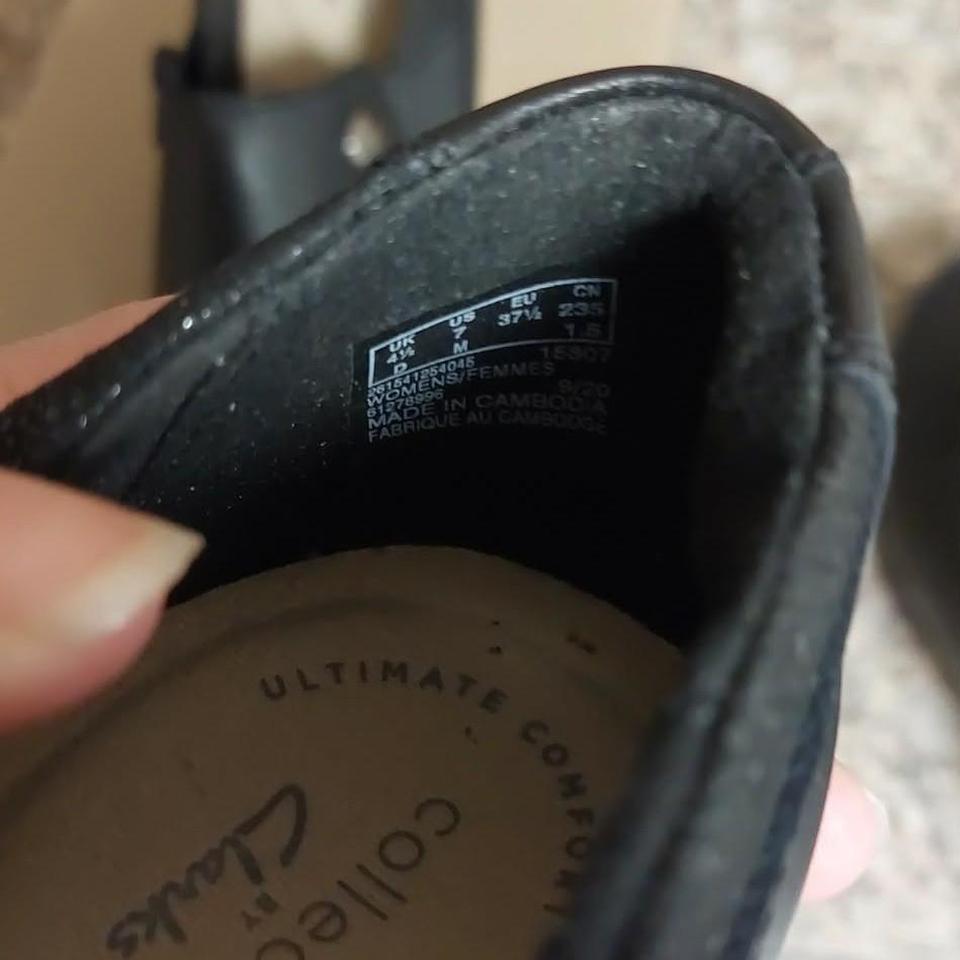 Black Leather Clarks Shoes With 5c3a 5