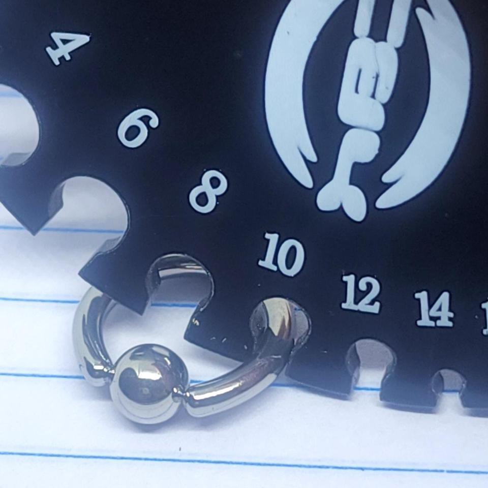 10g Silver 12 Captive Bead Fdee 2