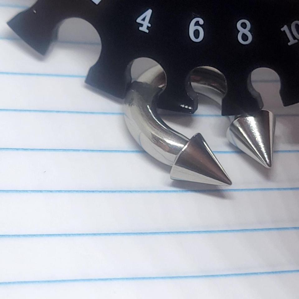 4g Silver Stainless 12 Spike 2