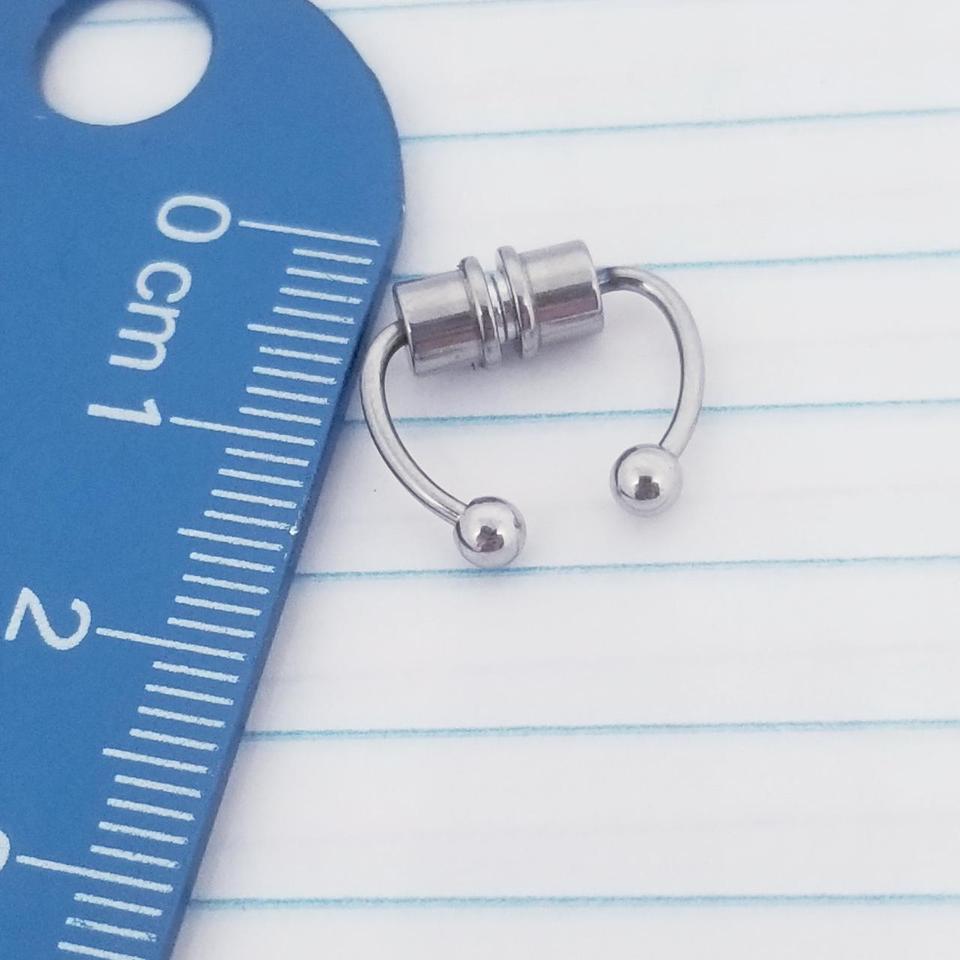 Non Piercing Silver Septum Ring Horseshoe 5ee2 3