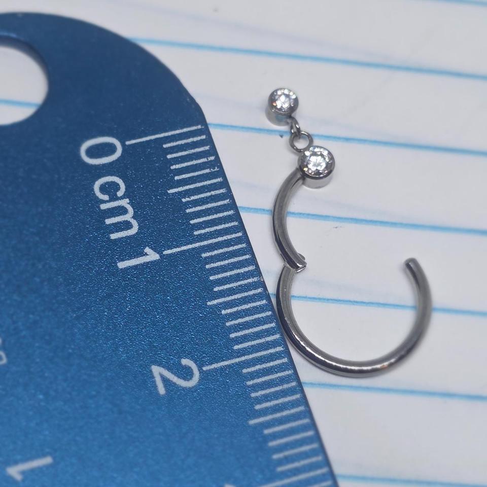 16g Titanium Cz Dangle 38 4