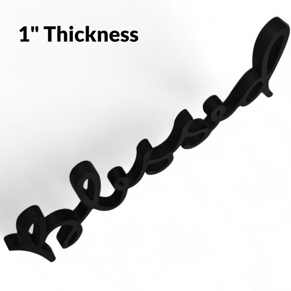 Blessed Black Script Wall Sign 3a56 5