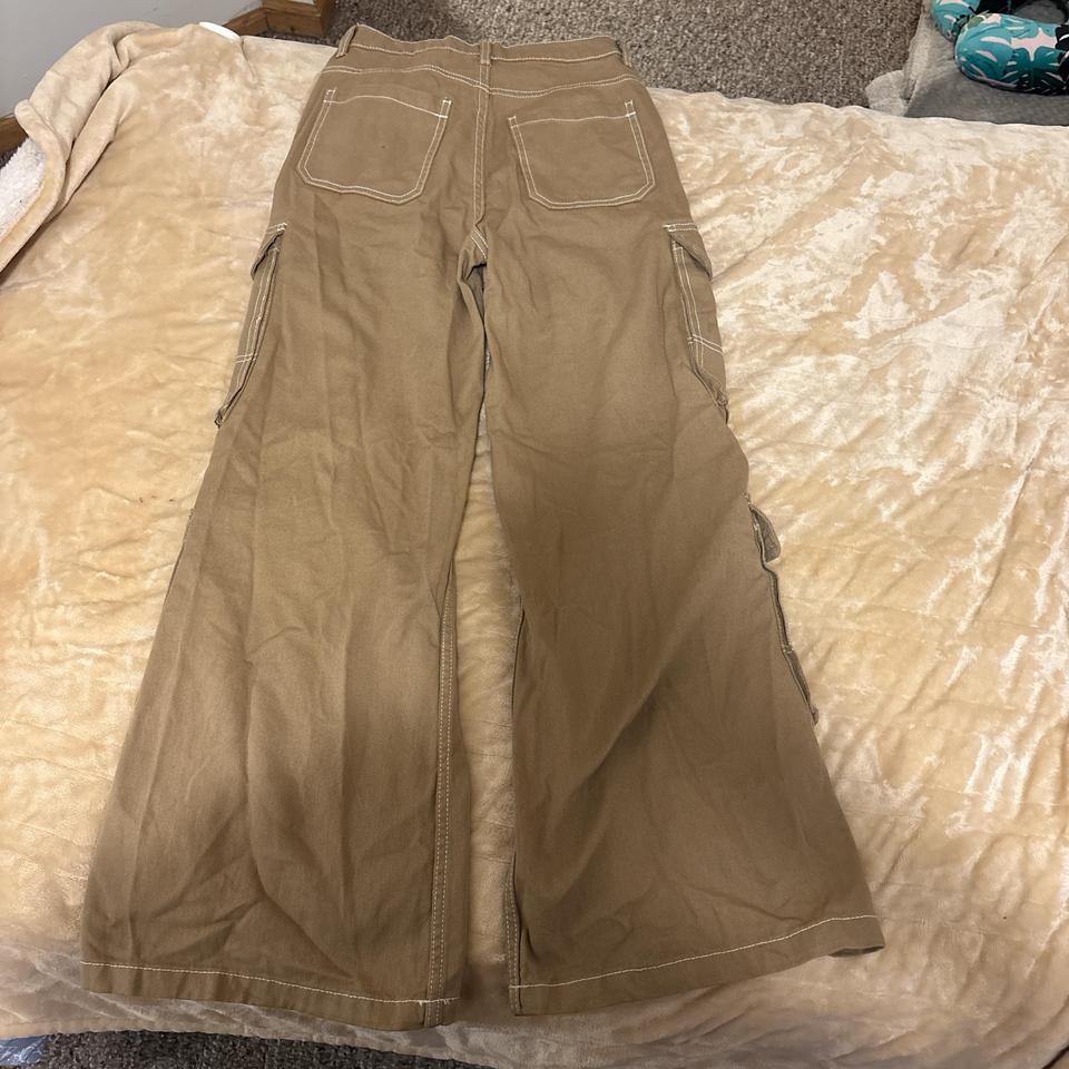 Tan And Cream High Waisted Cargo 3