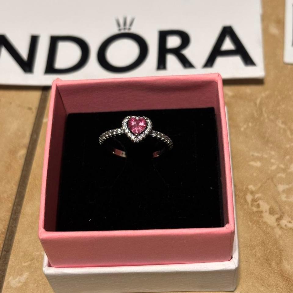 Silver Pink Heart Ring From 11e0 3