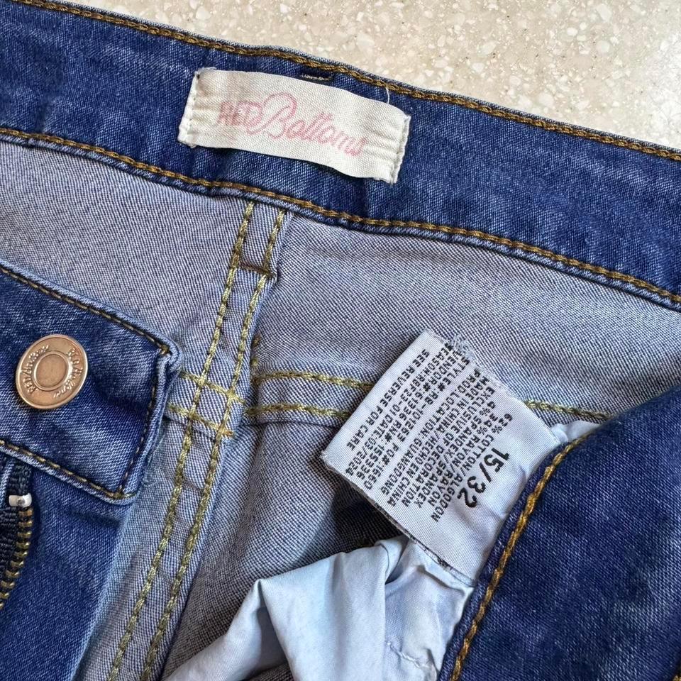 Y2k Red Bottoms Jeans Great 460a 4