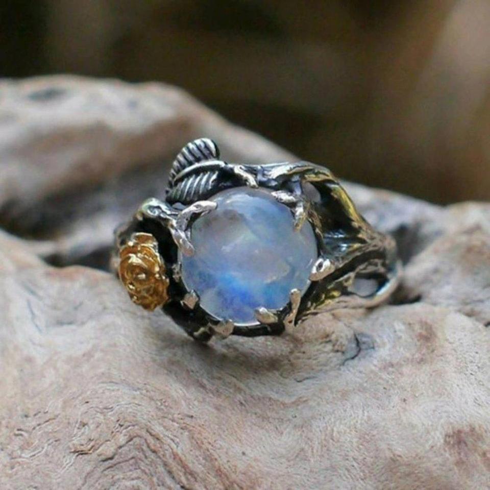 Vintage Moonstone Black Jewelry Gold 54f9 4