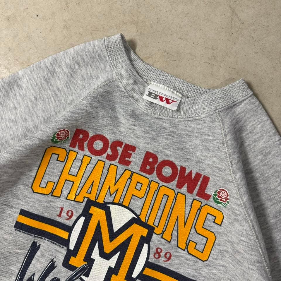 1989 Vintage Michigan Wolverines Rose D22b 2