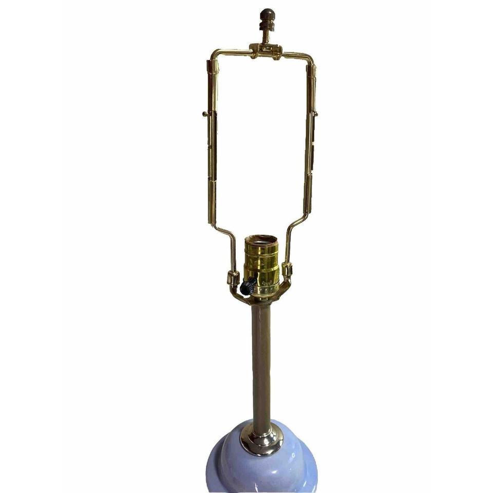 Vtg Ginger Jar Lamp Blue 7
