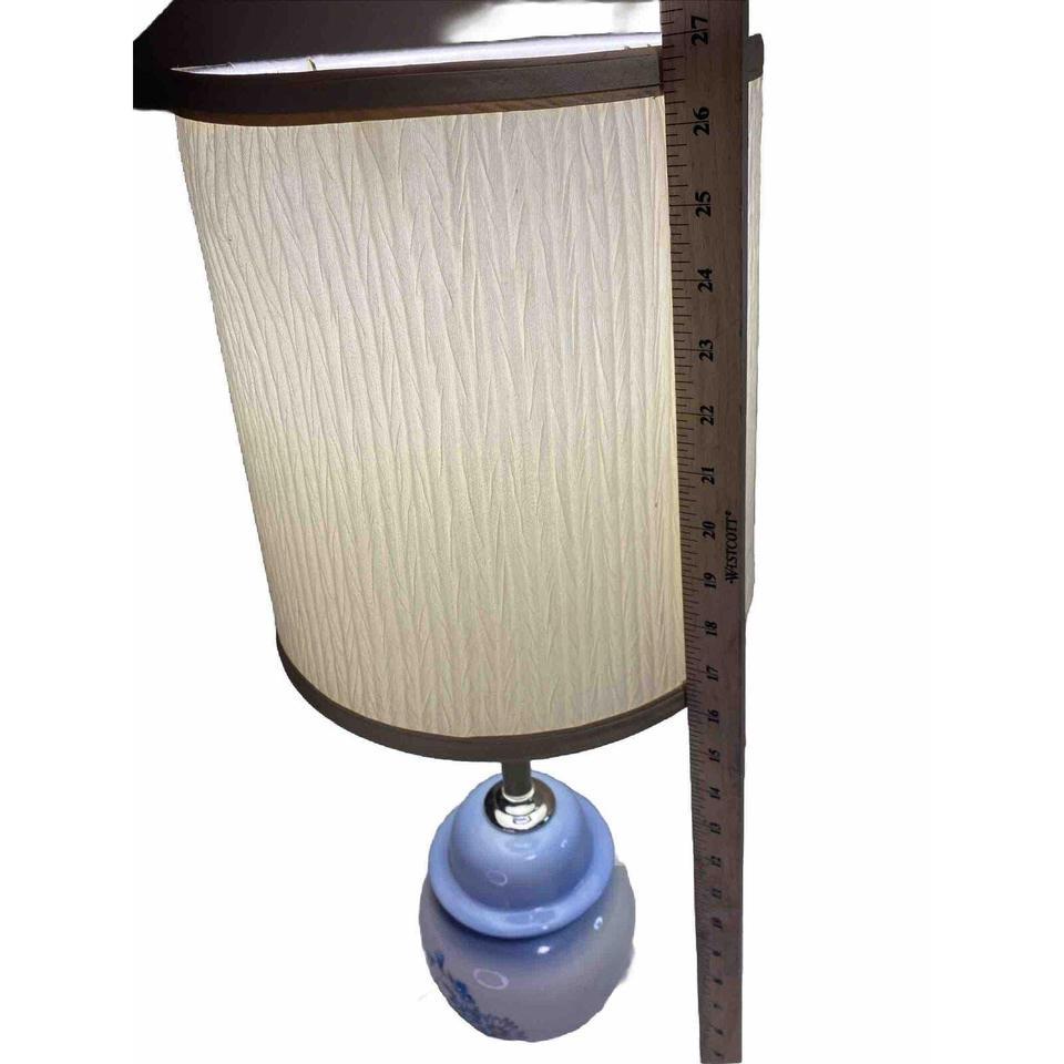 Vtg Ginger Jar Lamp Blue 6