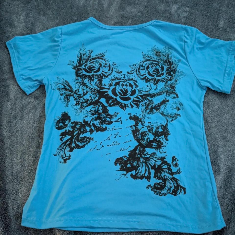 Blue Black Graphic Tee 2ba0 2