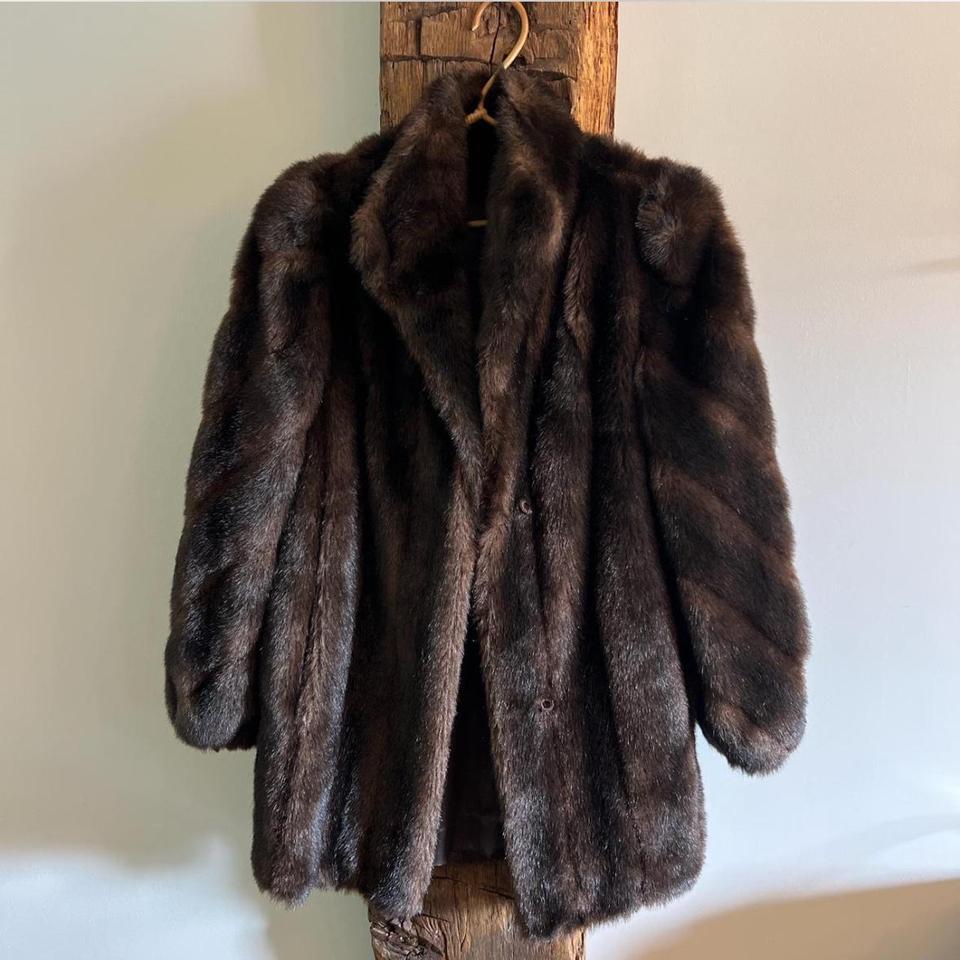 Pristine Vintage 1980s Brown Faux 6f92