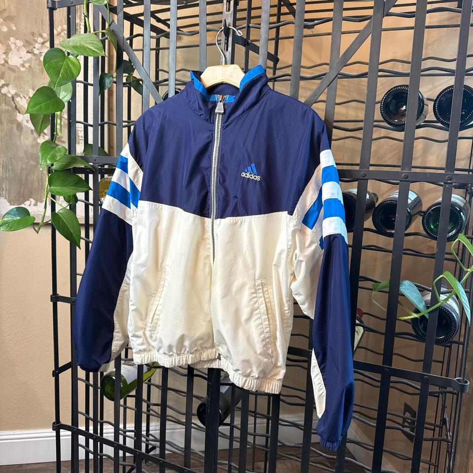 Adidas Blue Windbreaker Jacket From