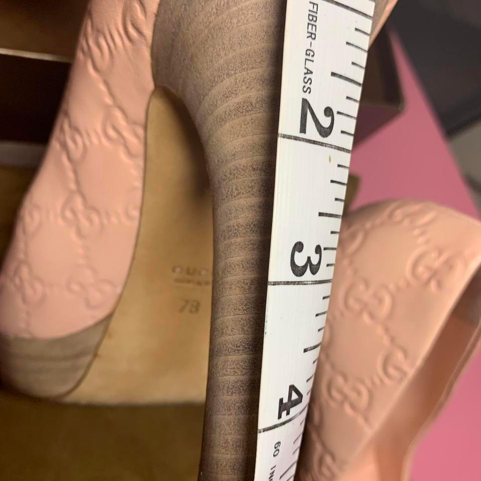 Gucci Pink Leather Peep Toe Heels 5
