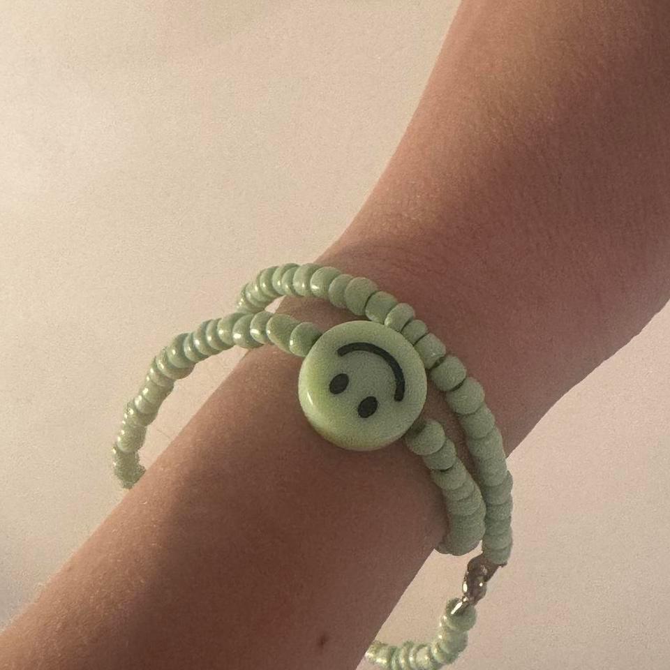 Mint Green Beaded Bracelet With 77ca 3