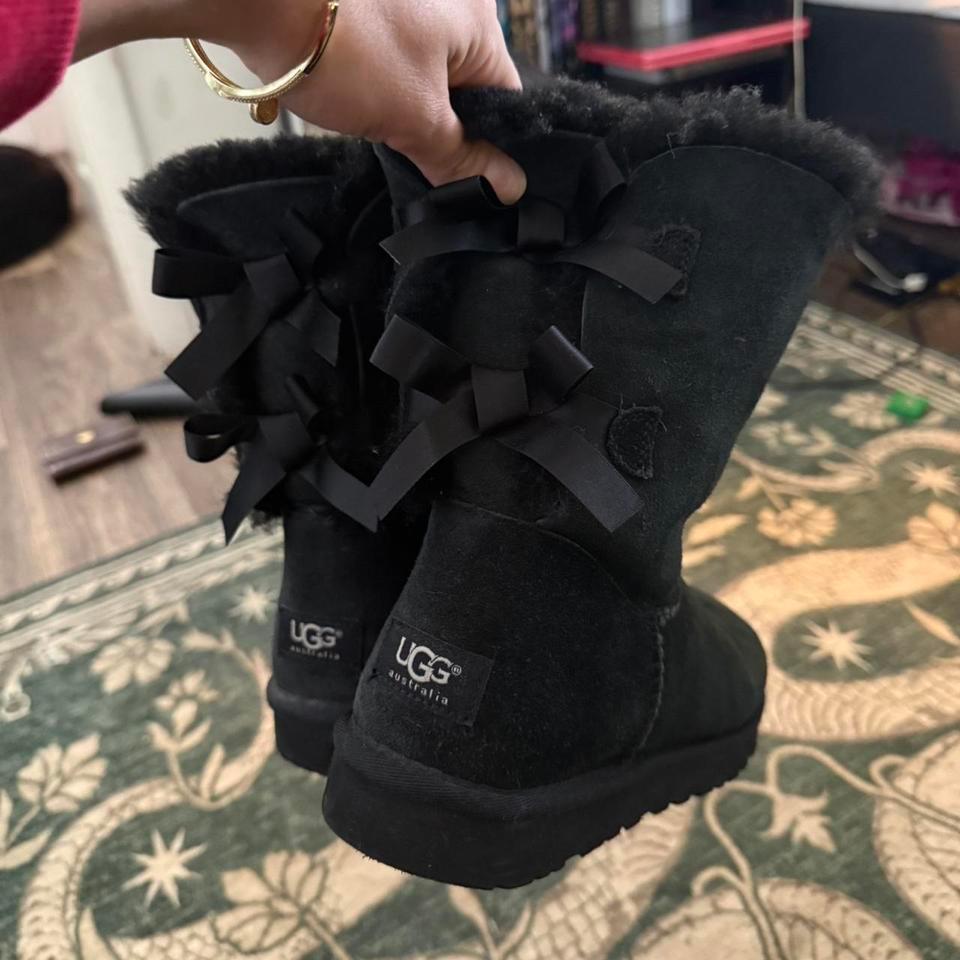 Black Ugg Bailey Bow Boots 684a 3