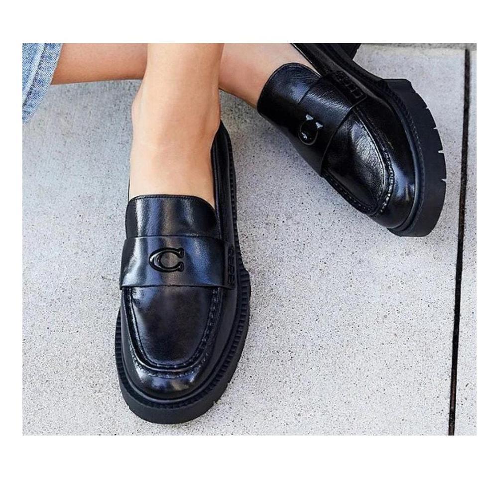 New Coach Black Leather Platform 6f62