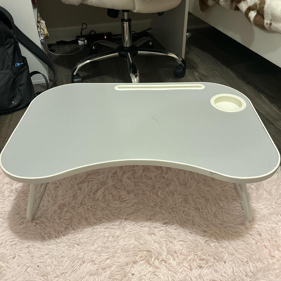Grey And White Folding Desk