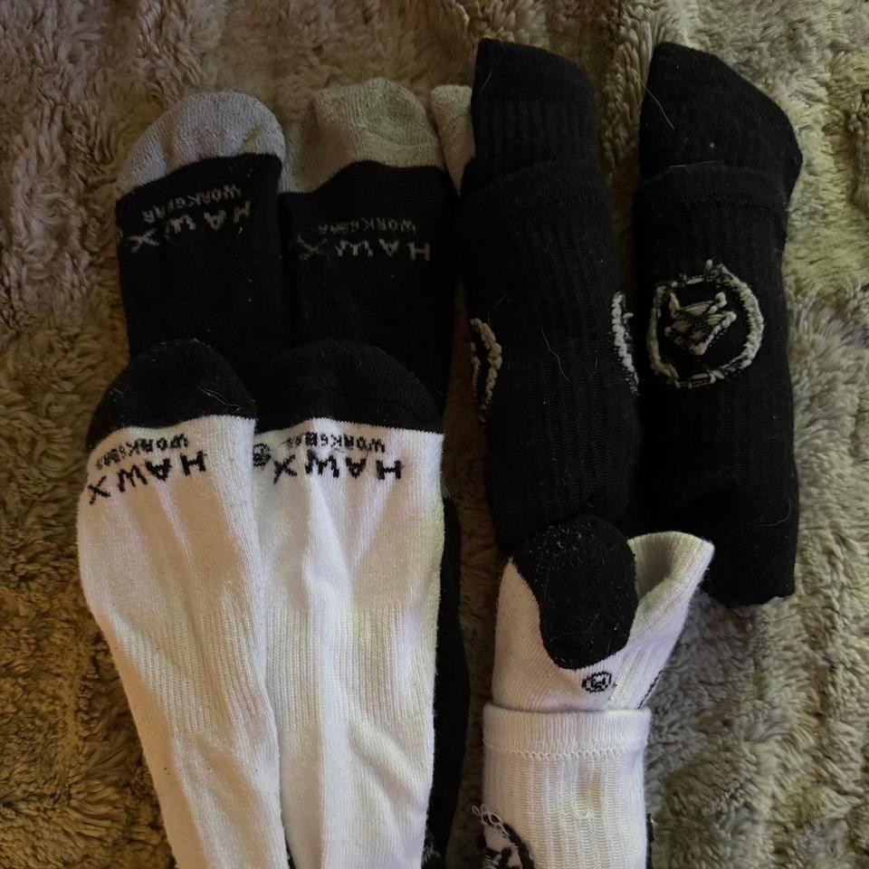 Black And White Hawx Socks