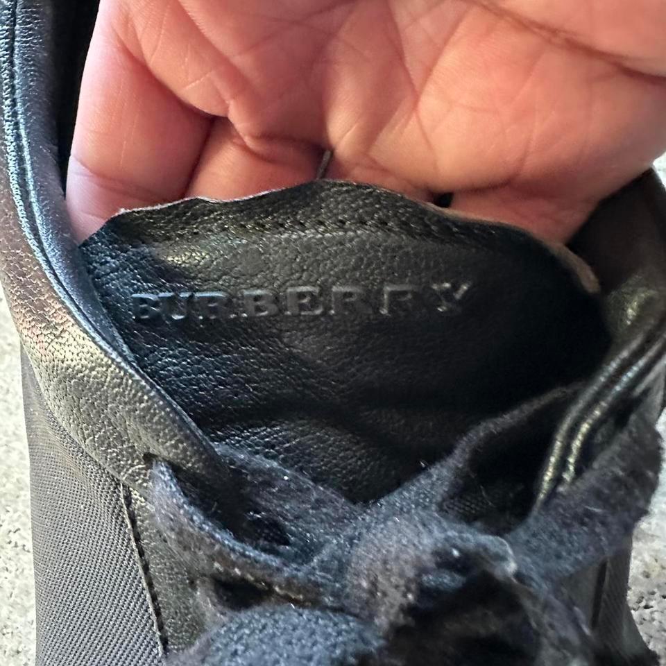 Mens Black Burberry Leather Shoes 3