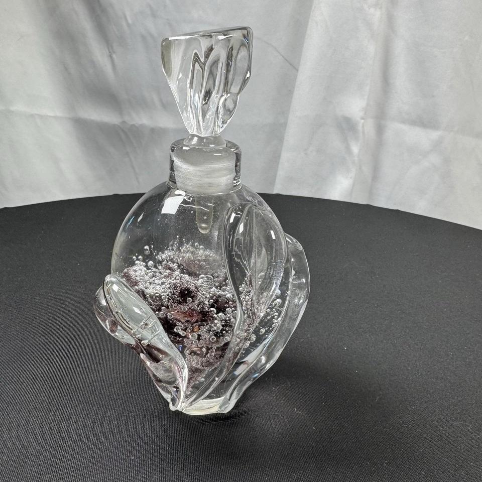 Art Glass Perfume Bottle Clear 6be9 2