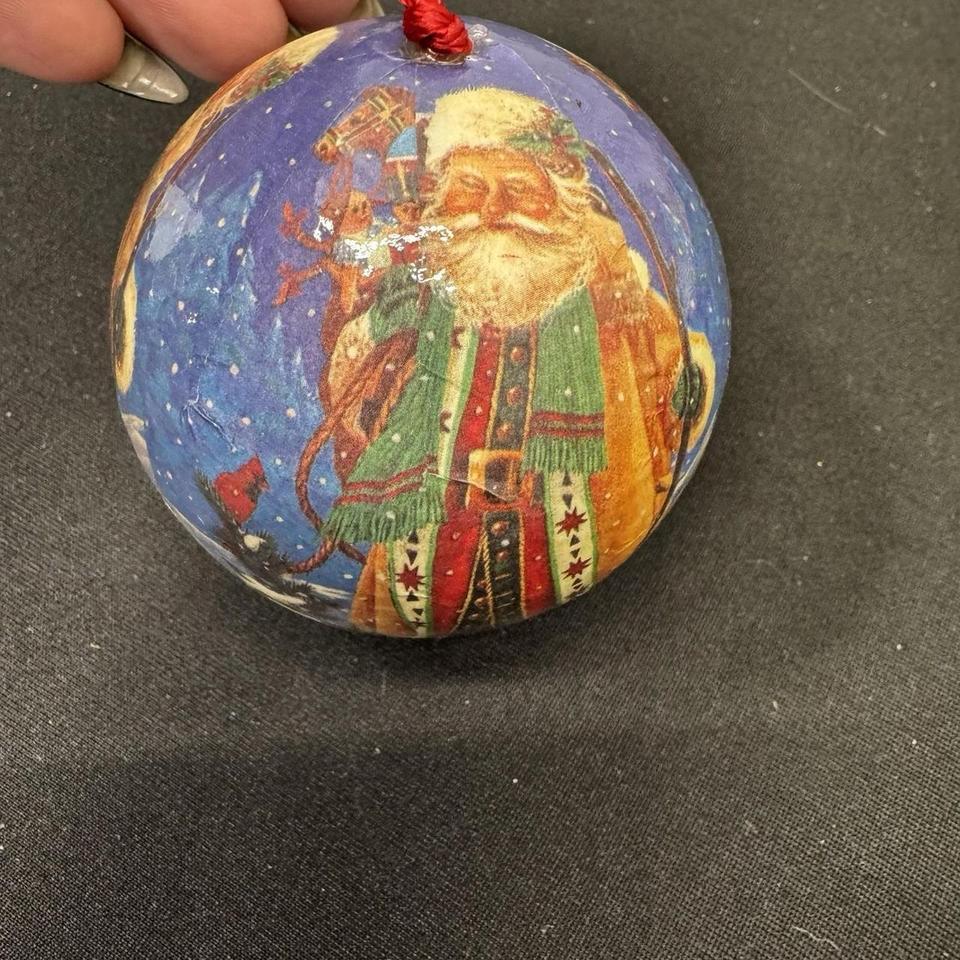 Vtg Santa Claus Christmas Ornament 6c71 2