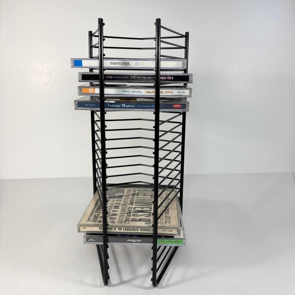 Black Metal Cd Rack With 4601 2