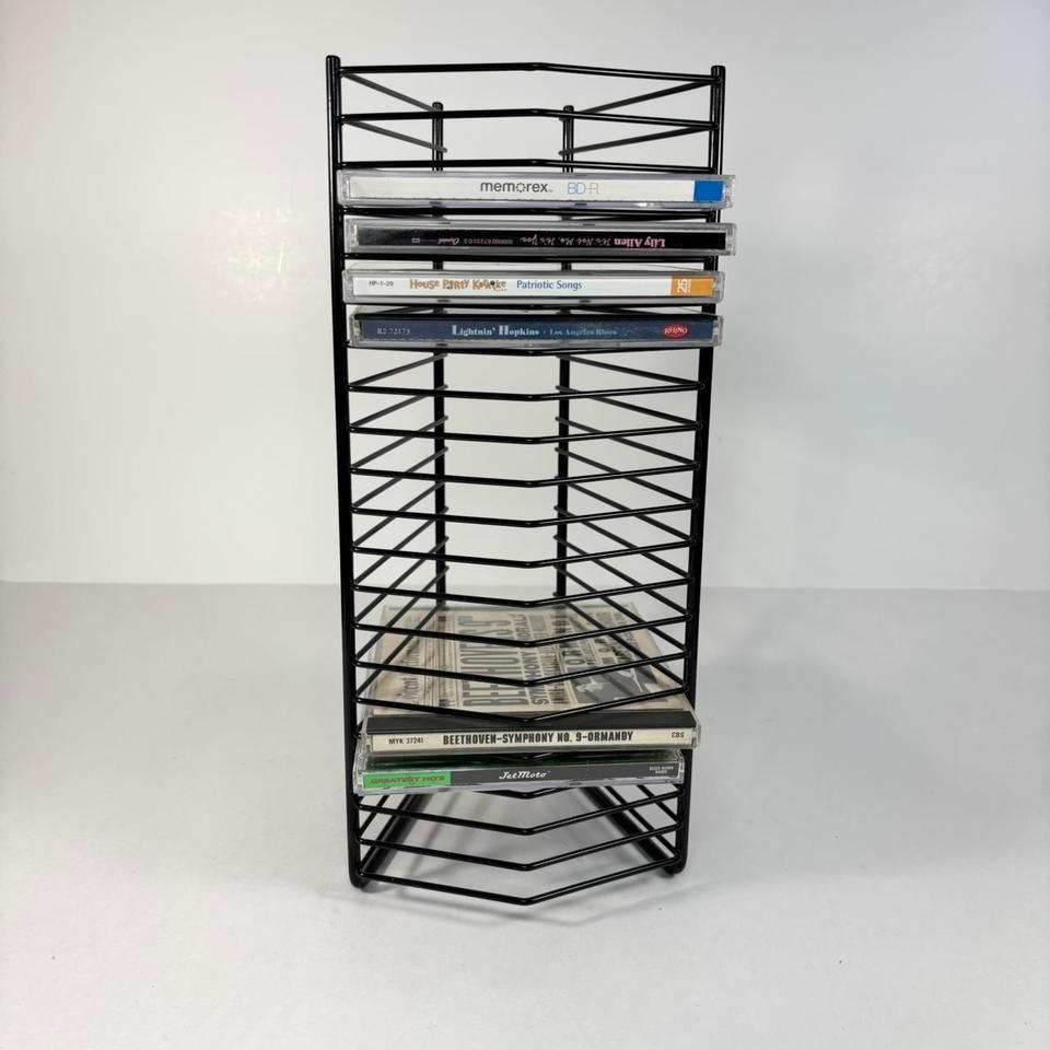 Black Metal Cd Rack With 4601 7