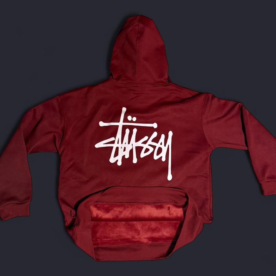Red Velvet Stussy Hoodie Size