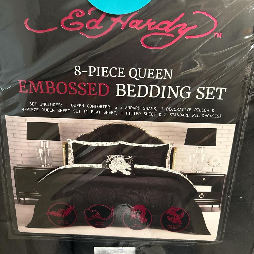 Ed Hardy Queen Embossed Black Aa6a 4