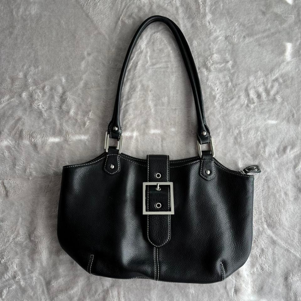 Vintage Y2k Black Leather Buckle