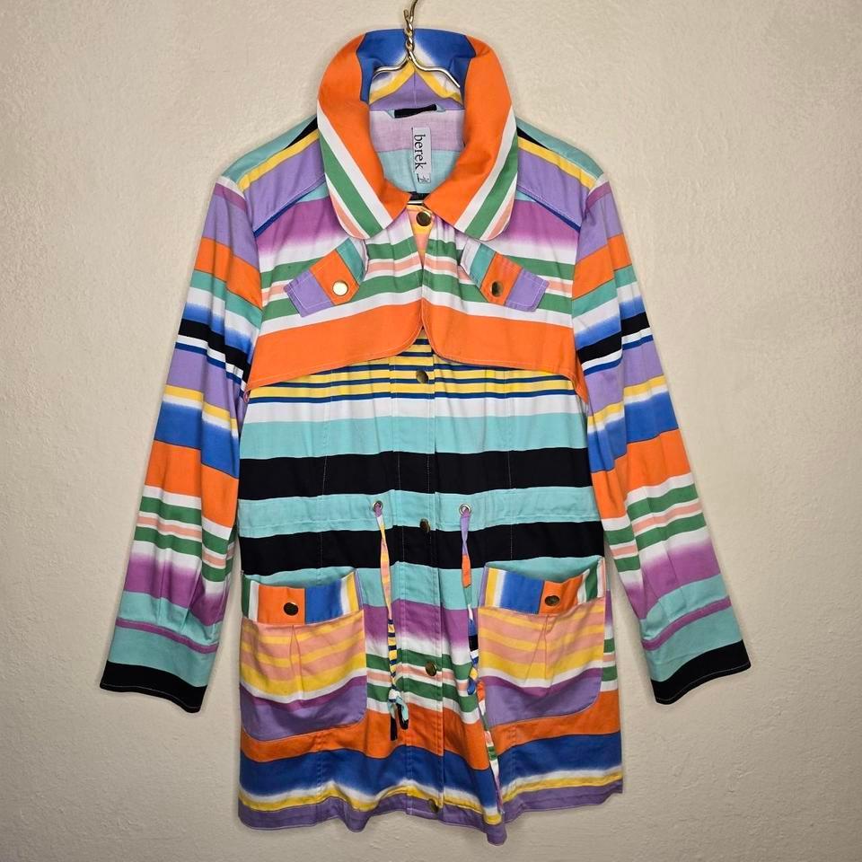 Berek Striped Anorak Jacket L 5