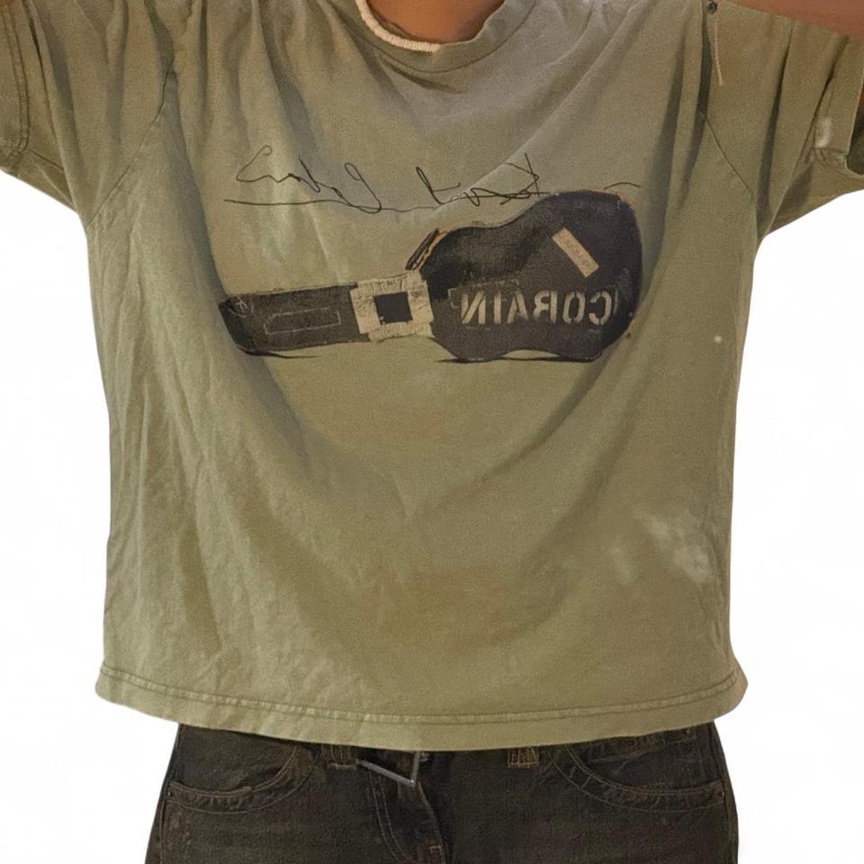 Kurt Cobain Nirvana Green T Shirt 9183 5