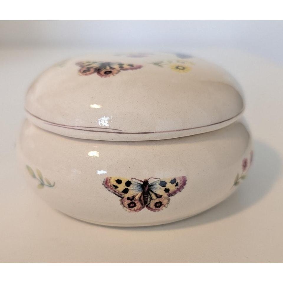 Porcelain Floral Butterfly Bee Box 2bef 3