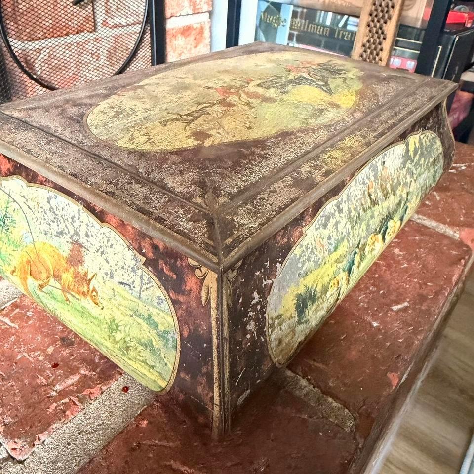 Vintage Metal Tin Box 93a3 6