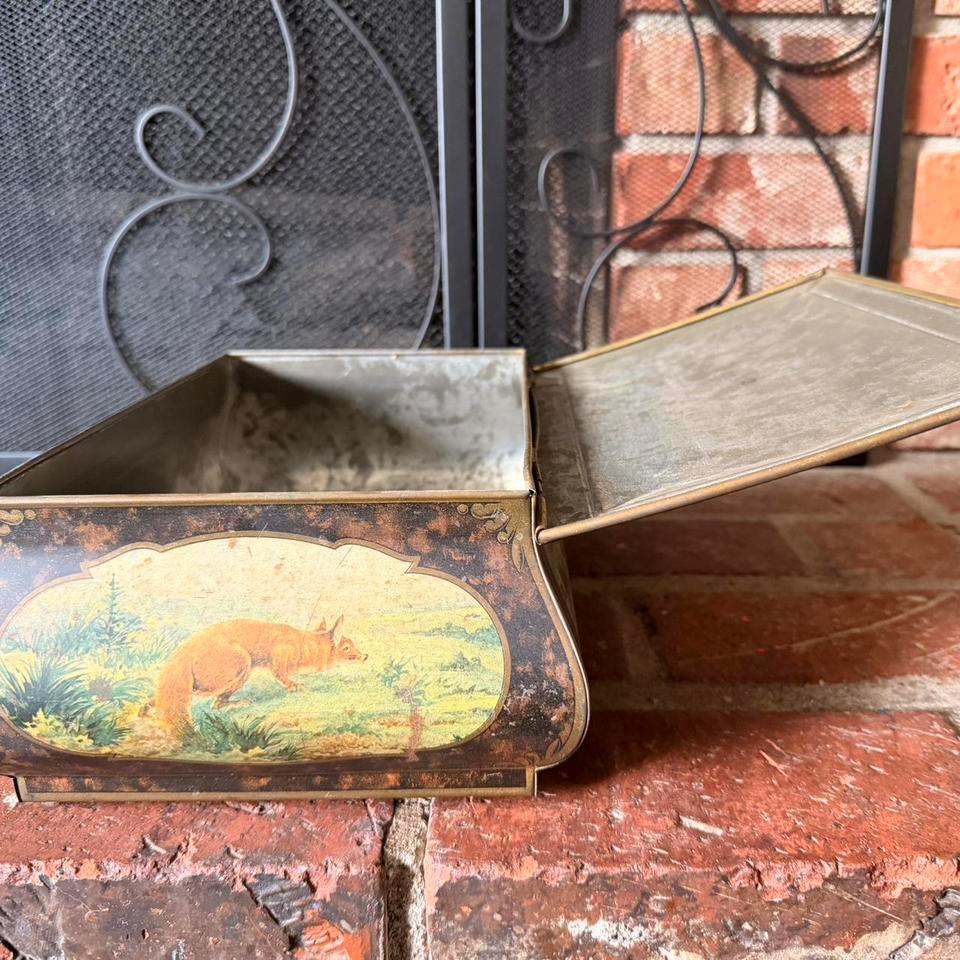 Vintage Metal Tin Box 93a3 5
