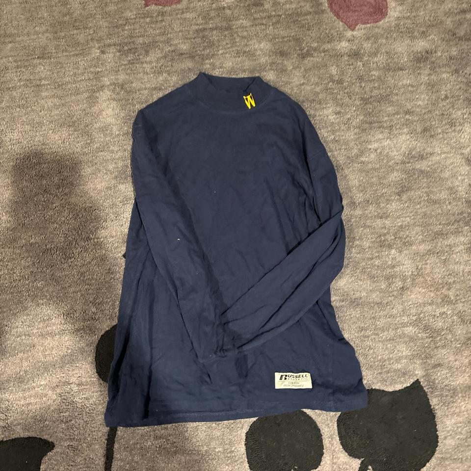 Navy Blue Long Sleeve Shirt F085