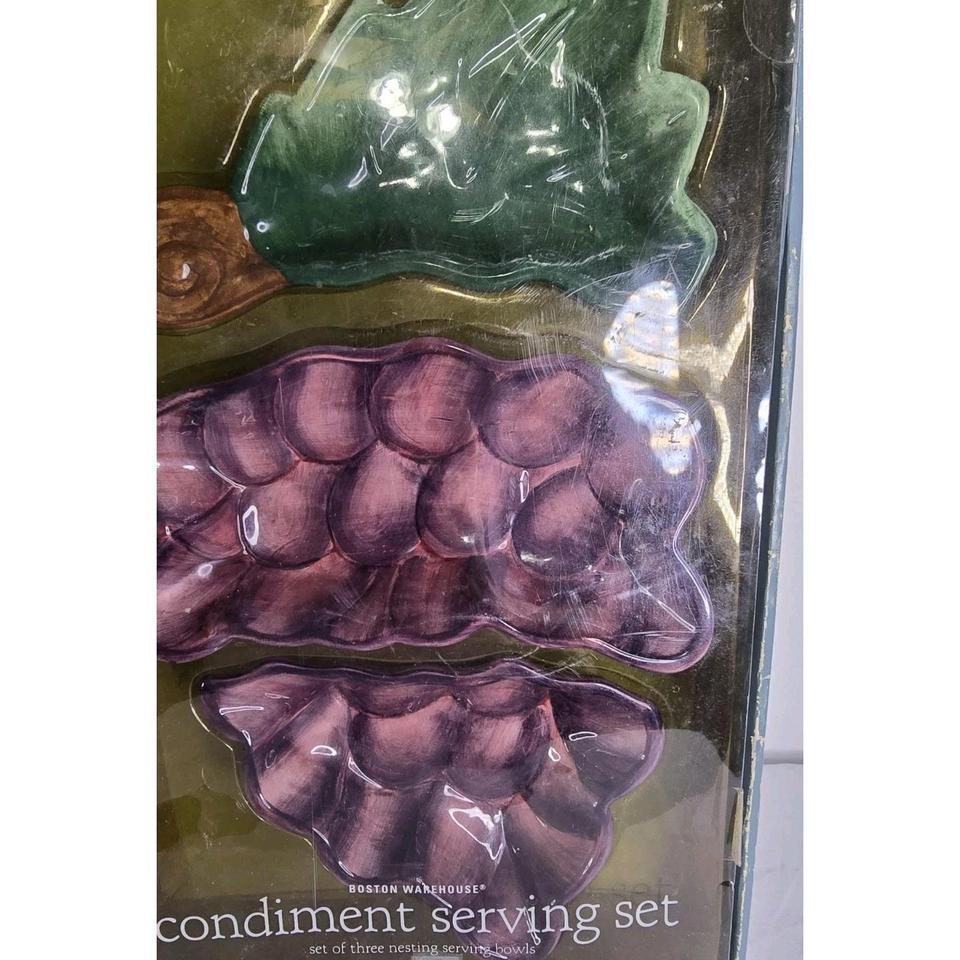 Boston Warehouse Condiment Serving Set Af3b 3