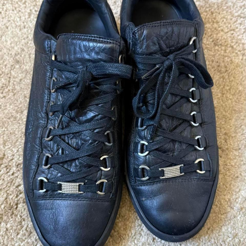 Balenciaga Black Leather Lace Up 9490