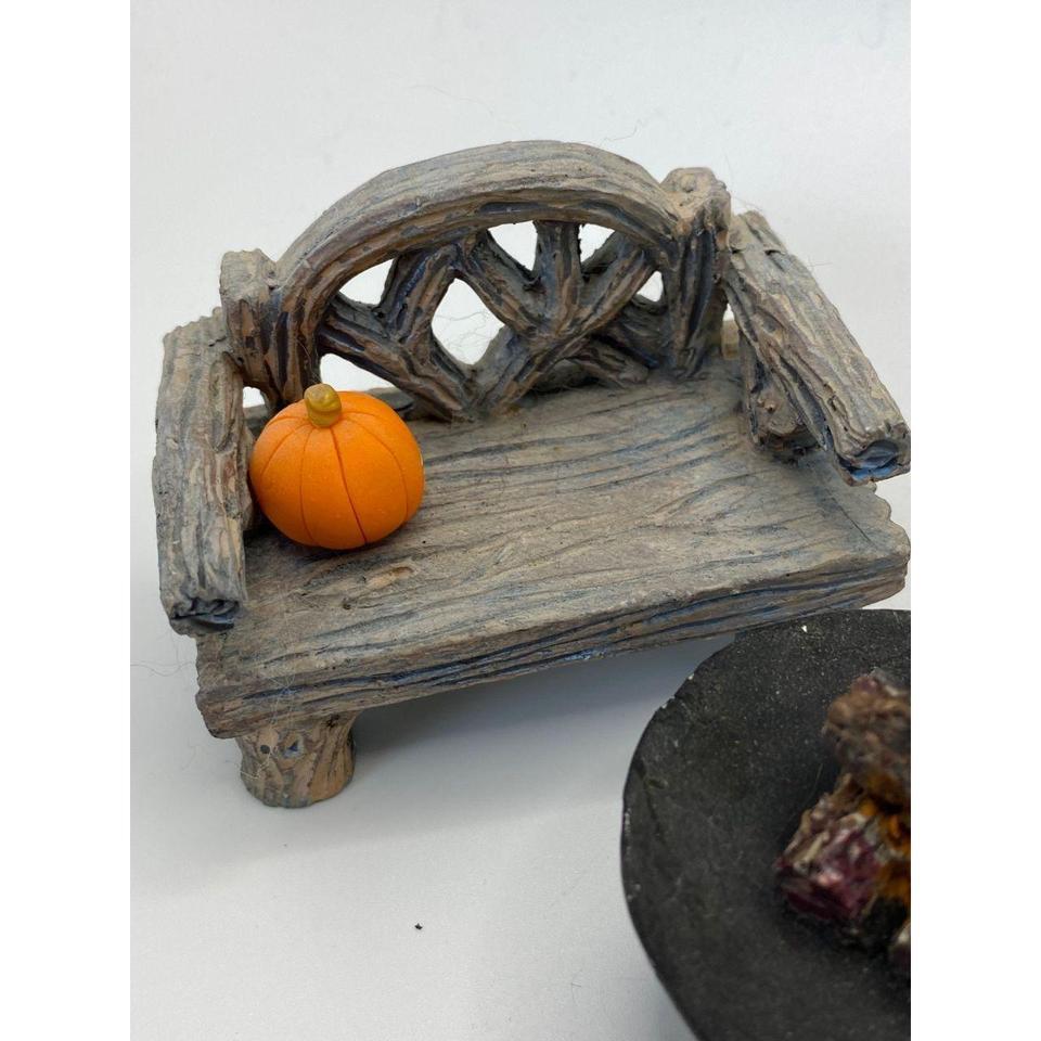 Miniature Fairy Garden Rustic Bench 4