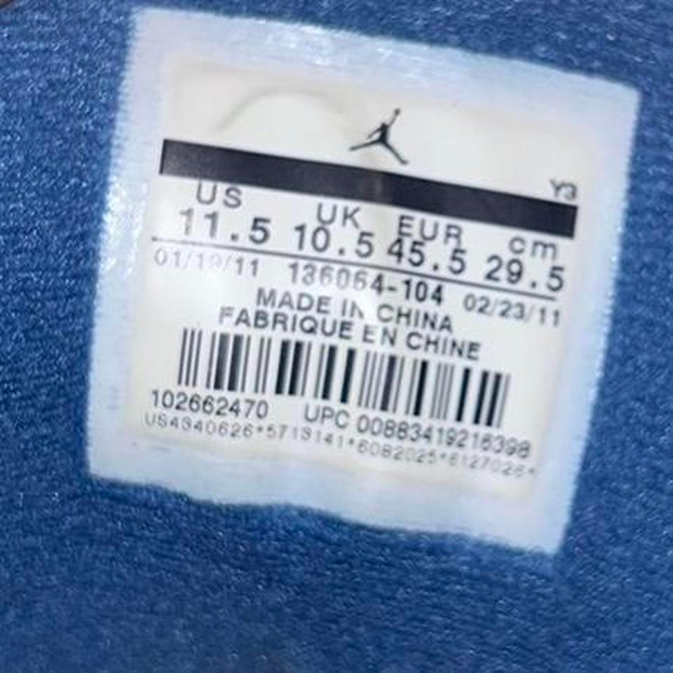 Size 115m Jordan 3 8