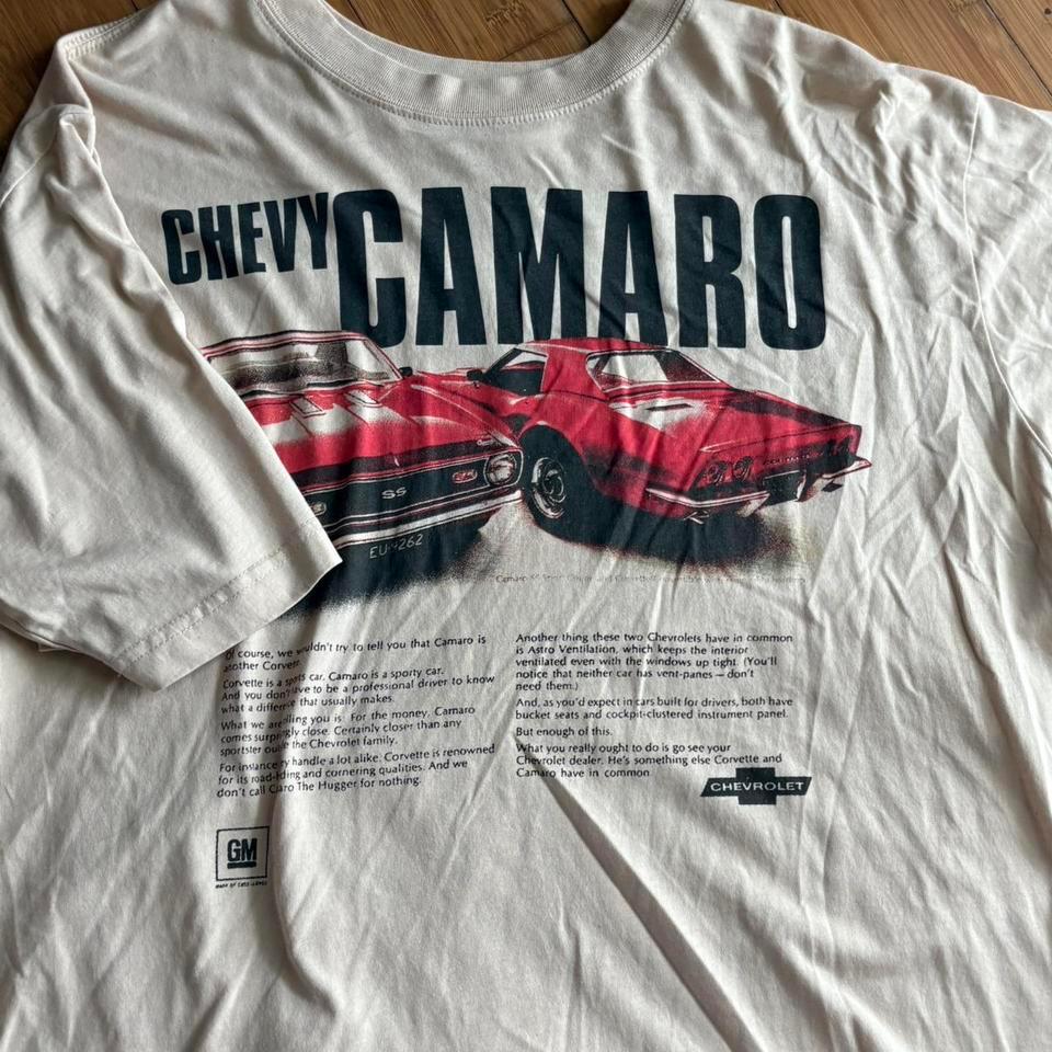 Mens Large Tan Camaro Tee 3c6c
