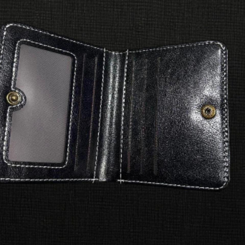Black Leather Cross Wallet Clean 6988 3