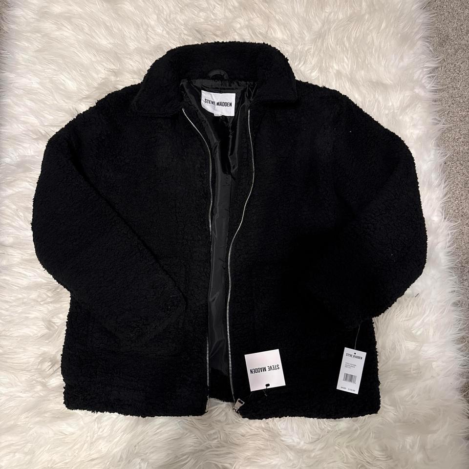Steve Madden Black Sherpa Jacket 726e