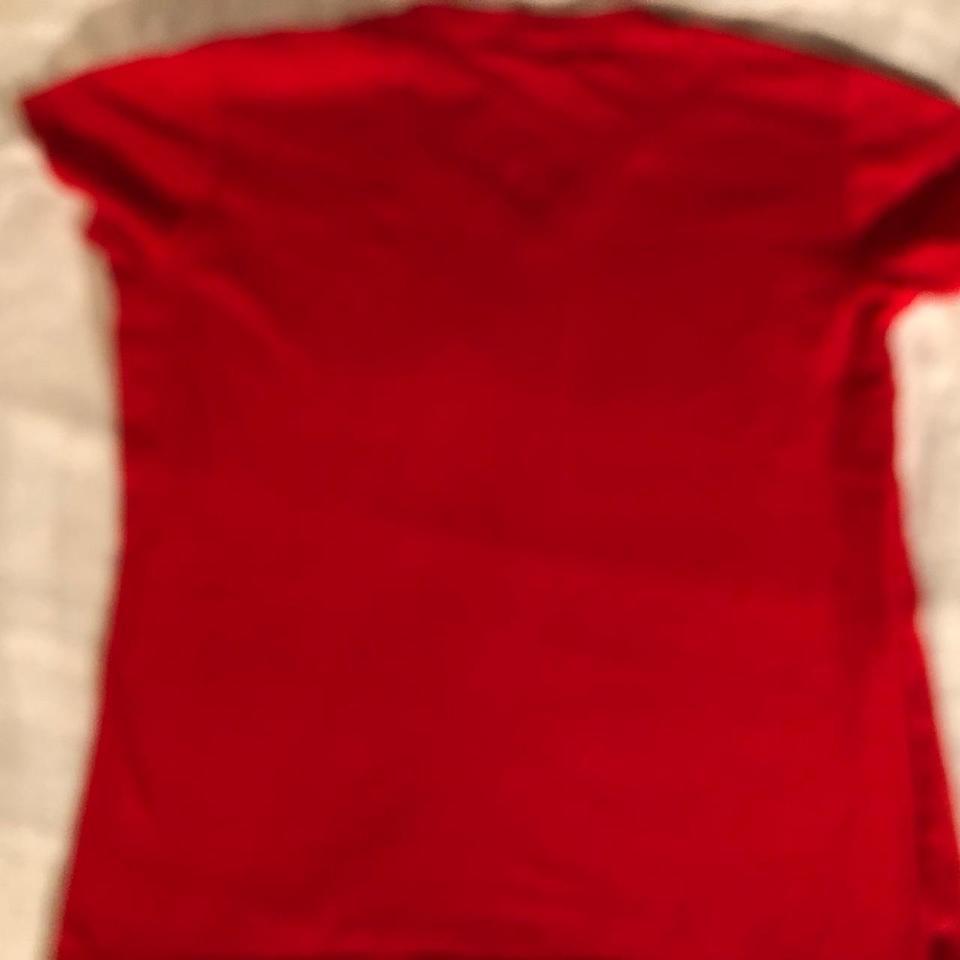 Womens Red Ford Mustang V Neck 6218 6