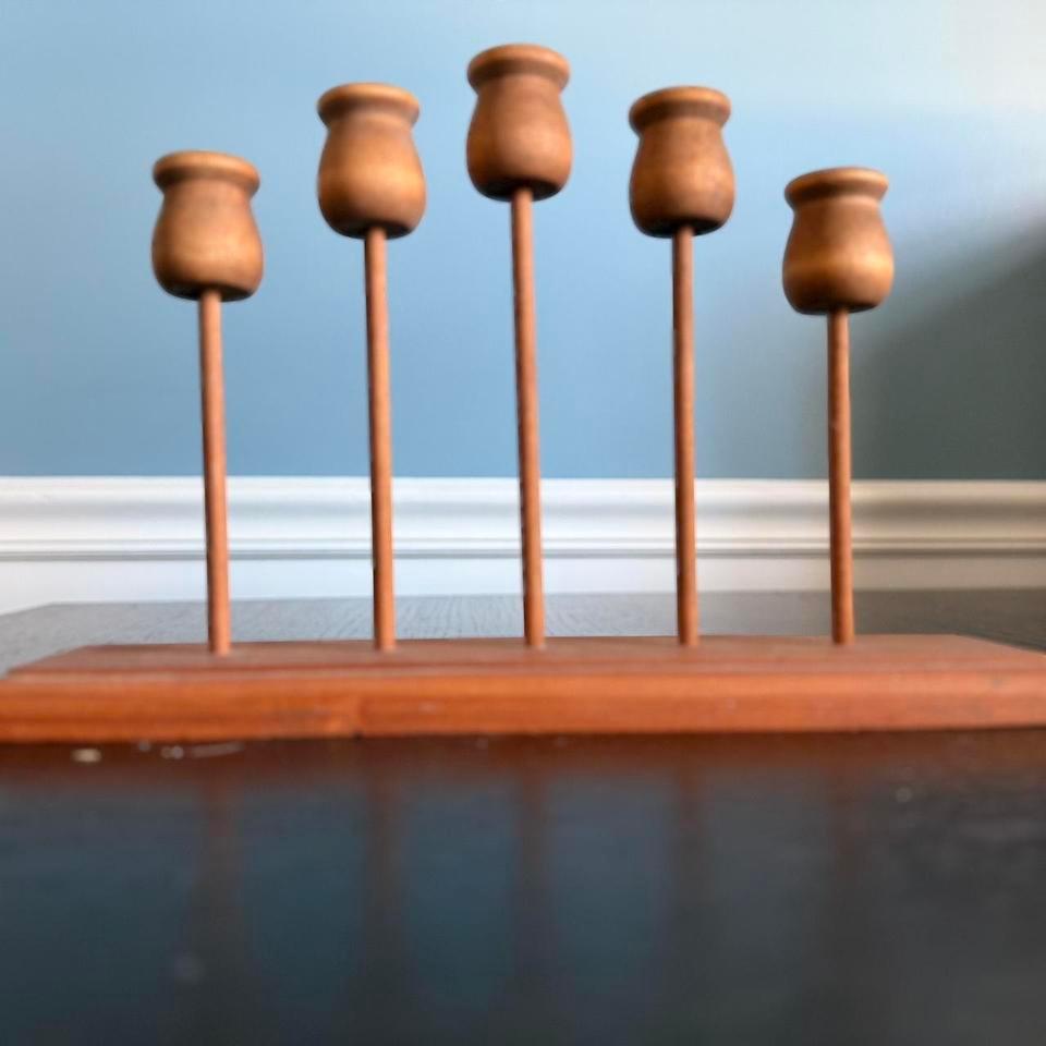 Vintage Hand Carved Wooden 5 846f 4