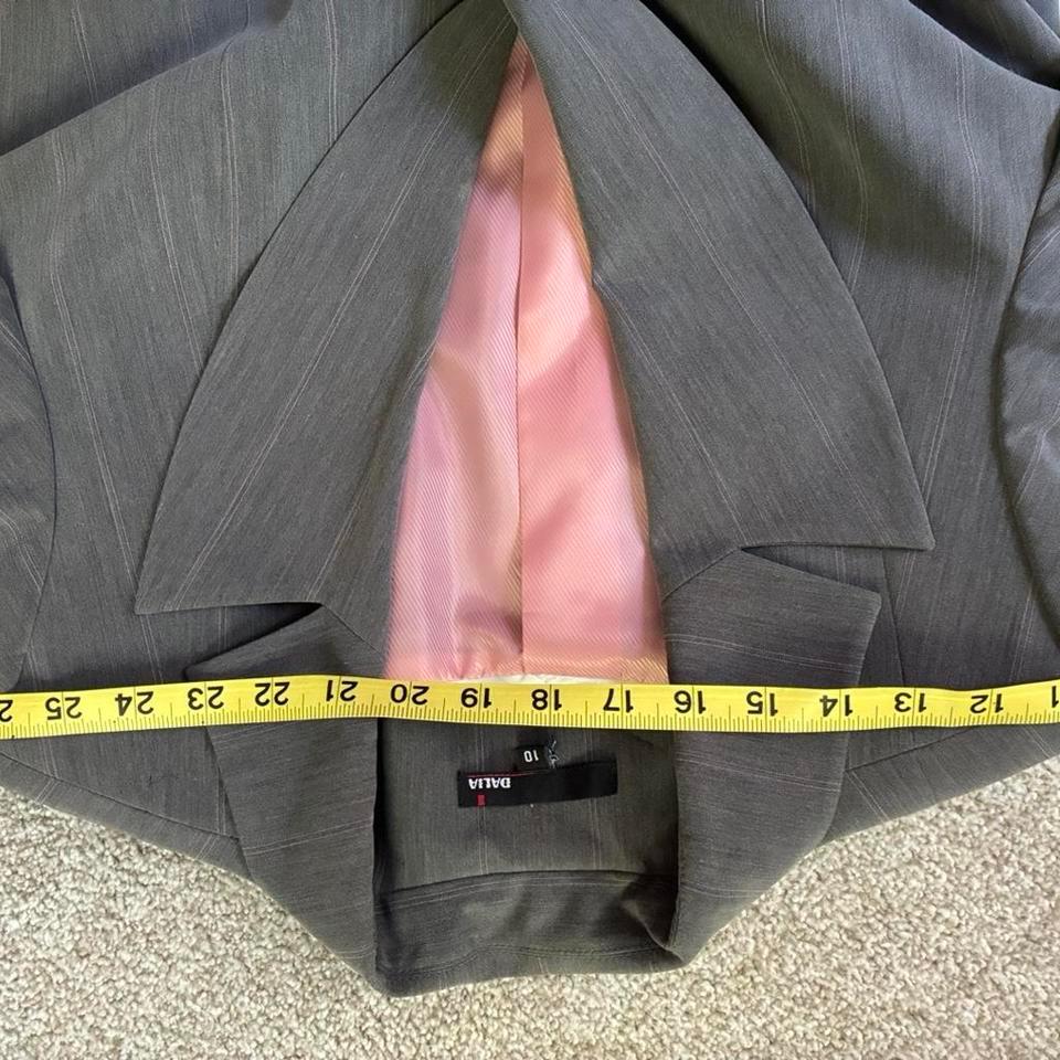 Y2k Dalia Gray Pinstripe Pantsuit B187 6