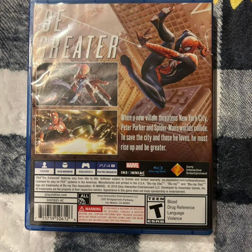 Marvel Spider Man Ps4 Game Gaming 9314 2